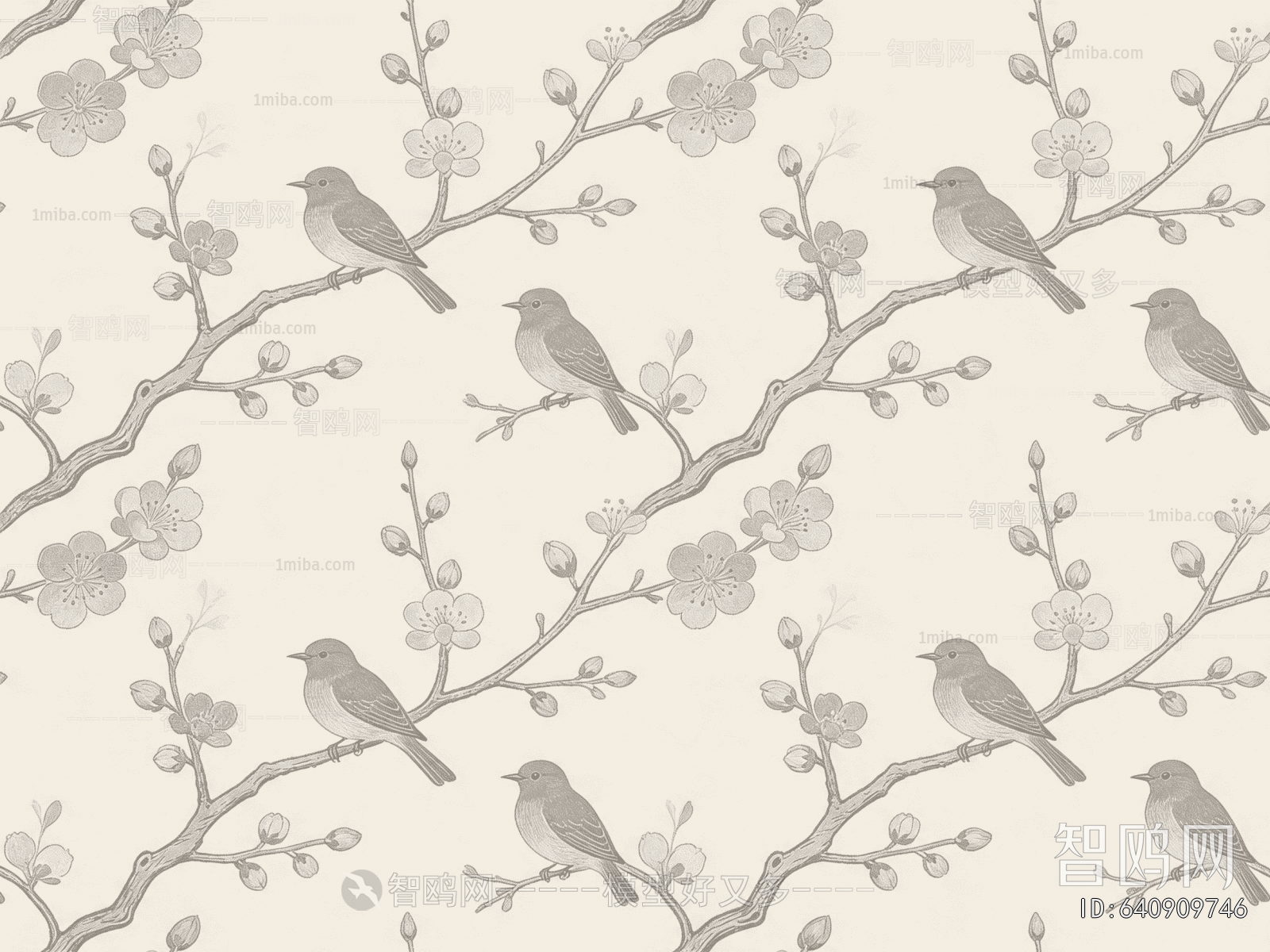 Animal And Plant Pattern Wallpaper