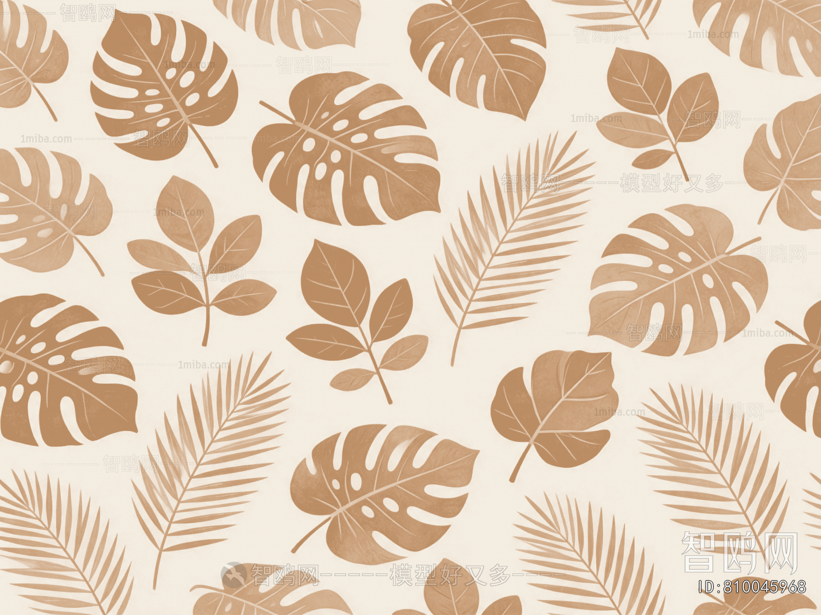 Animal And Plant Pattern Wallpaper