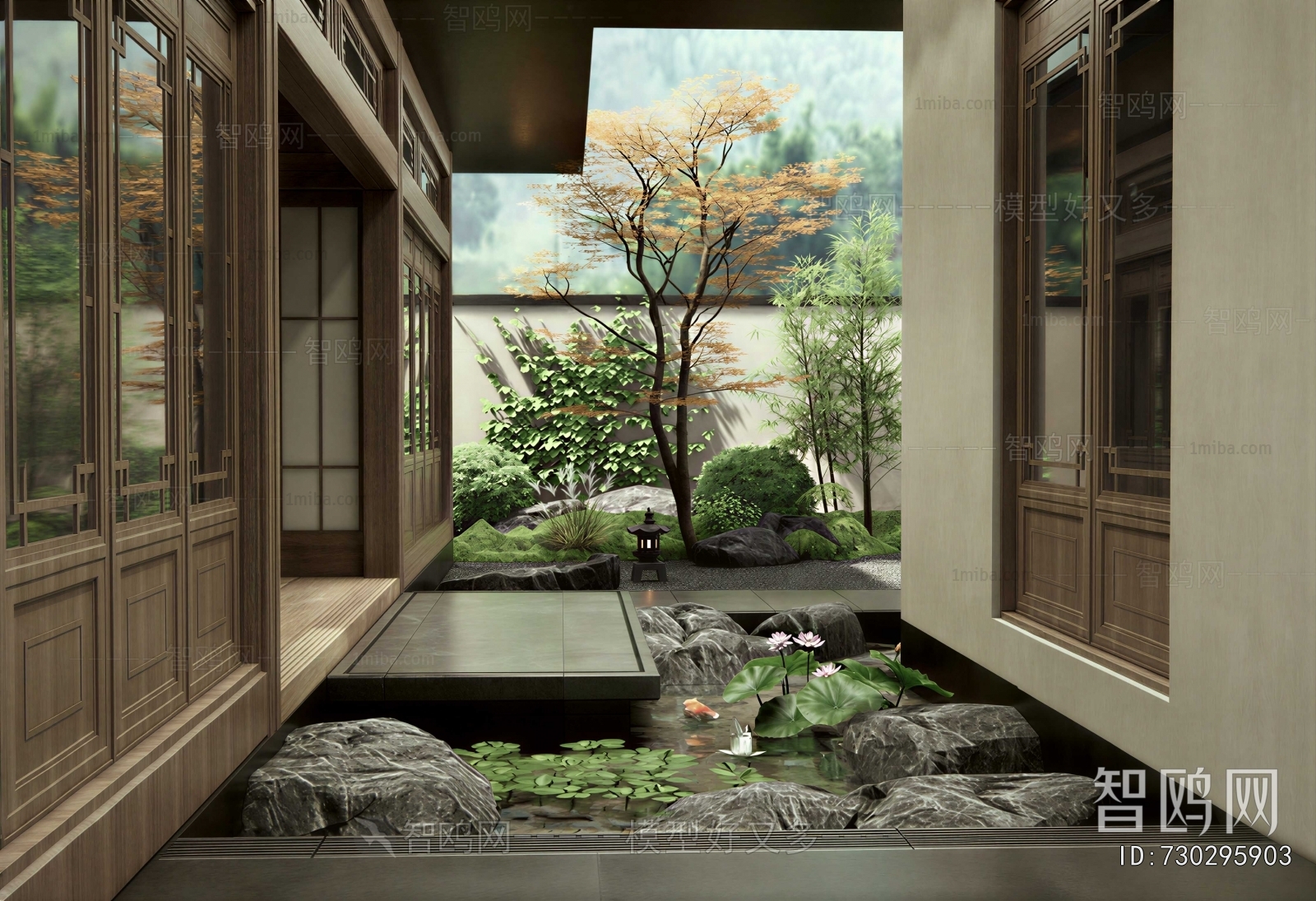 New Chinese Style Courtyard/landscape