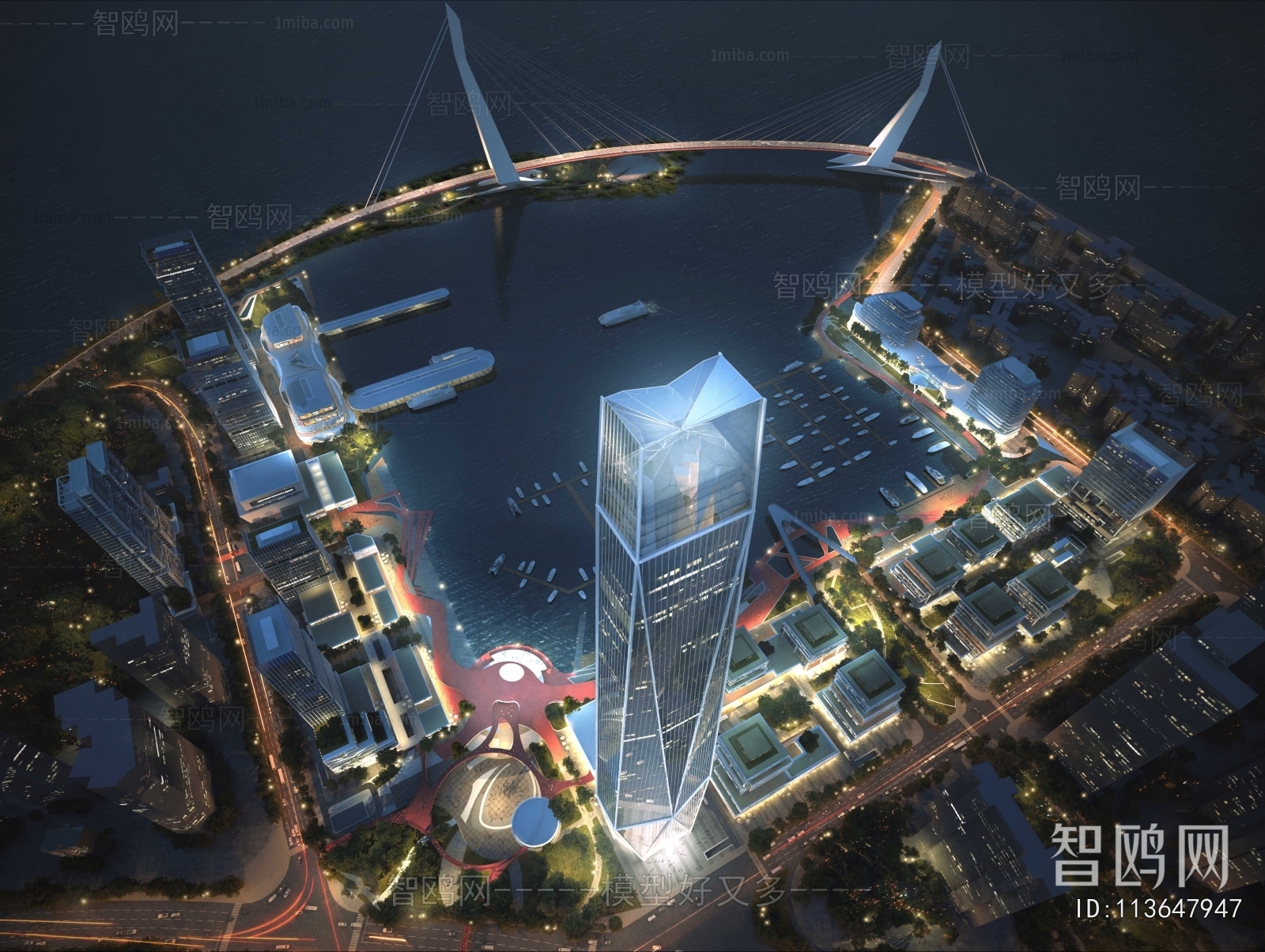 Modern Architectural Bird's-eye View Planning
