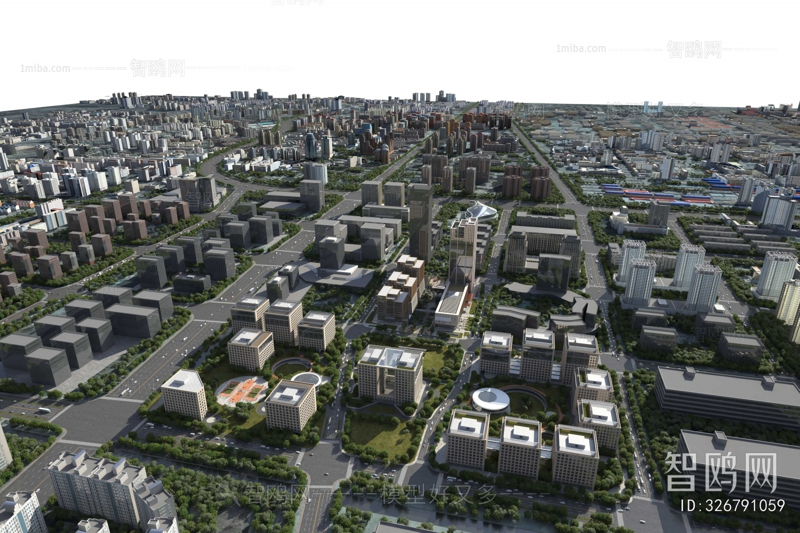 Modern Architectural Bird's-eye View Planning
