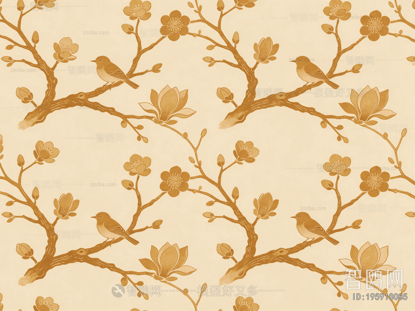 Animal And Plant Pattern Wallpaper