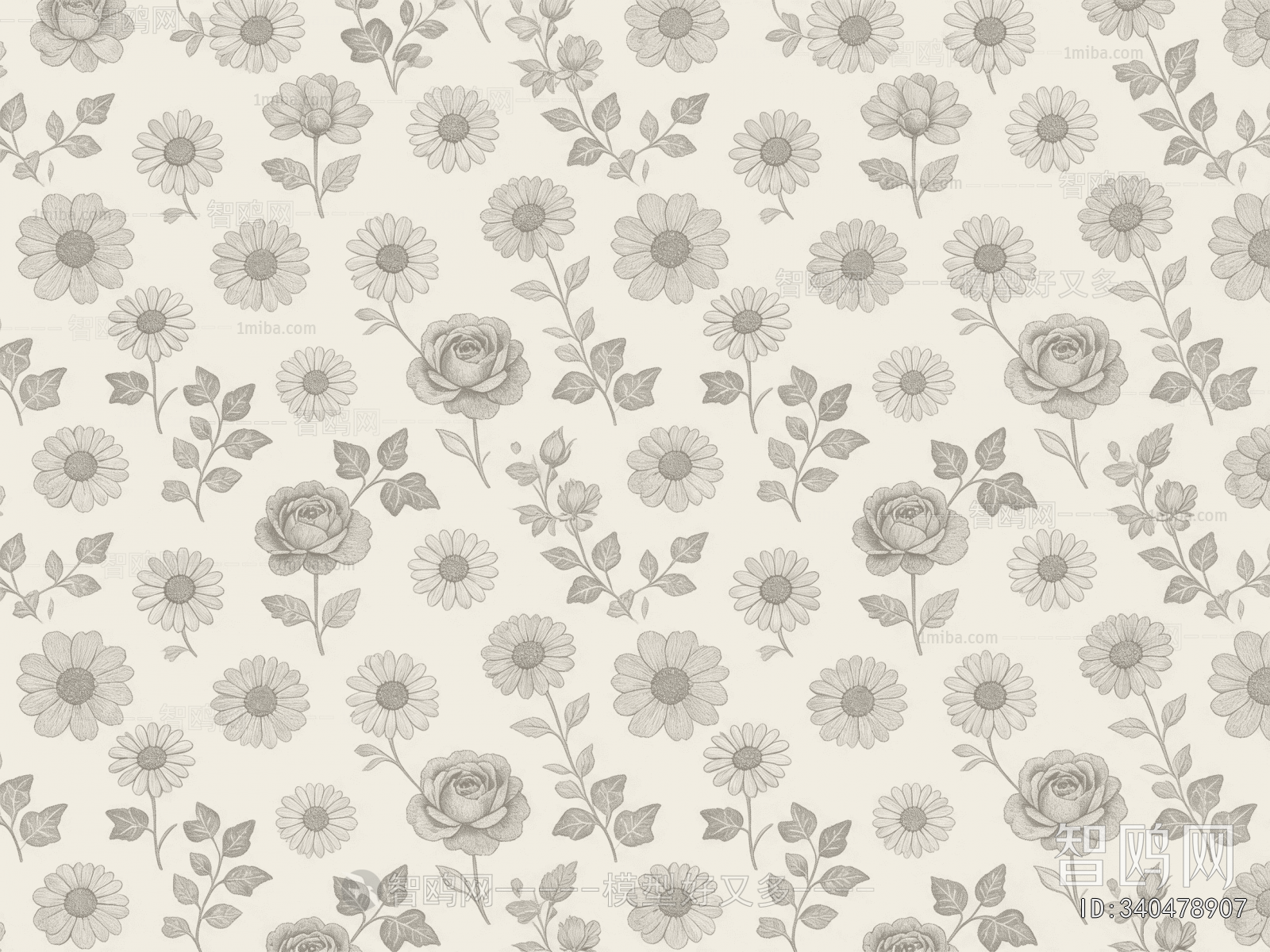 Animal And Plant Pattern Wallpaper