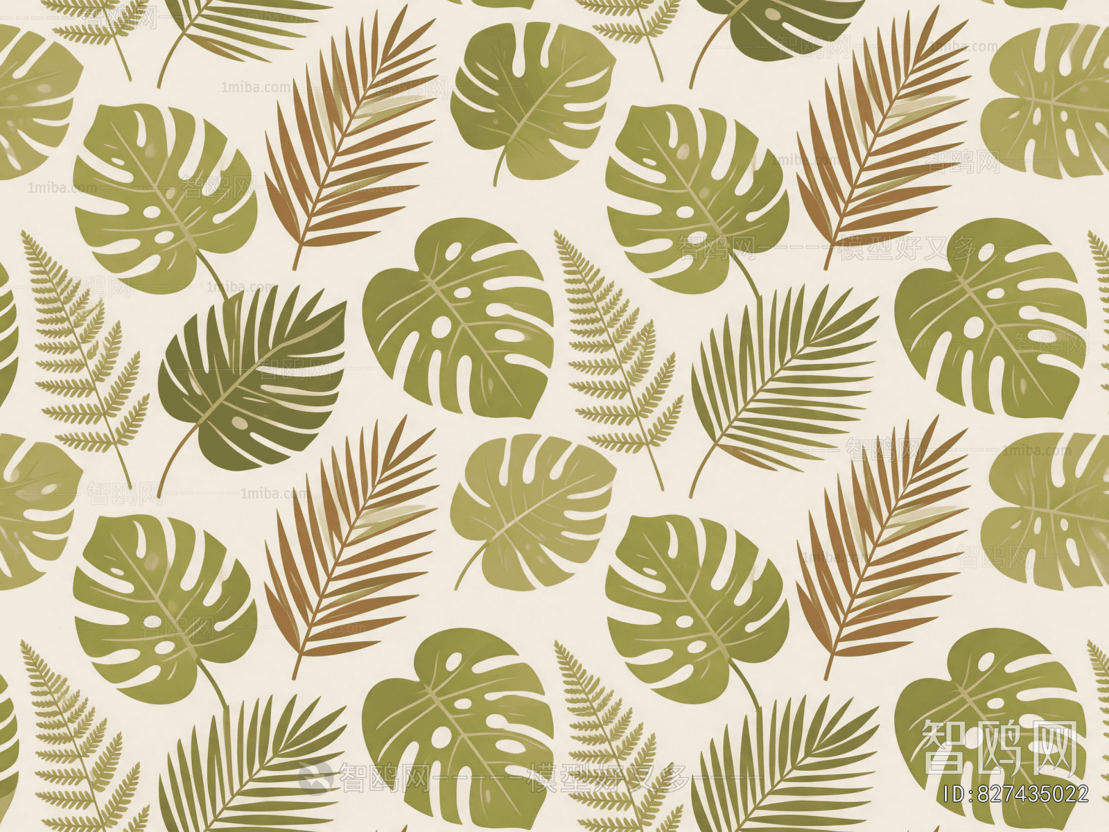 Animal And Plant Pattern Wallpaper