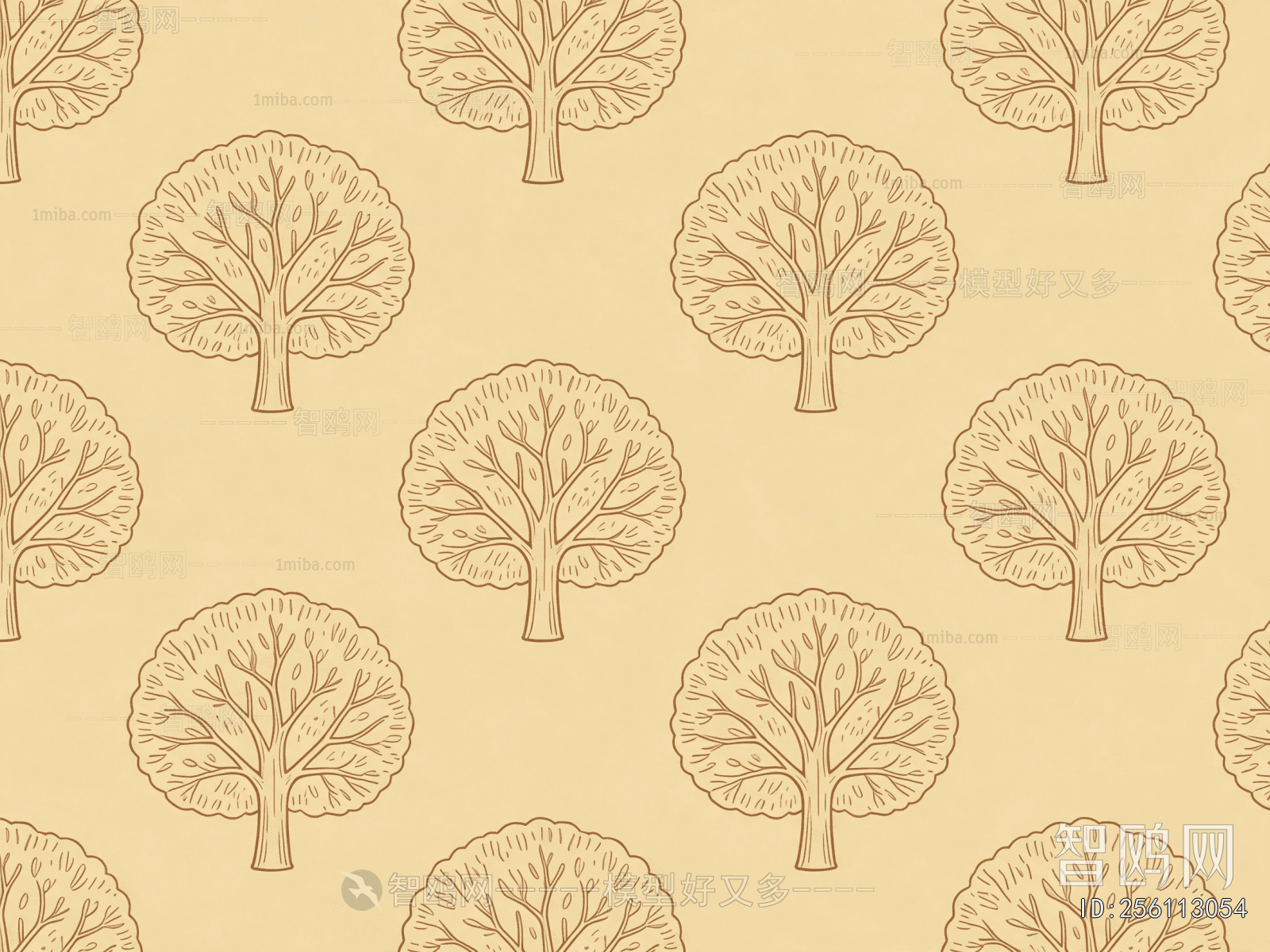 Animal And Plant Pattern Wallpaper