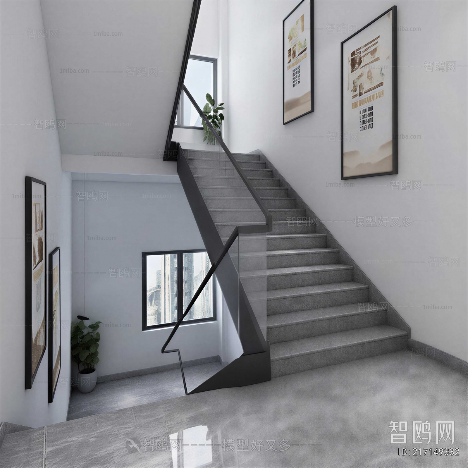 Modern Office Stairwell