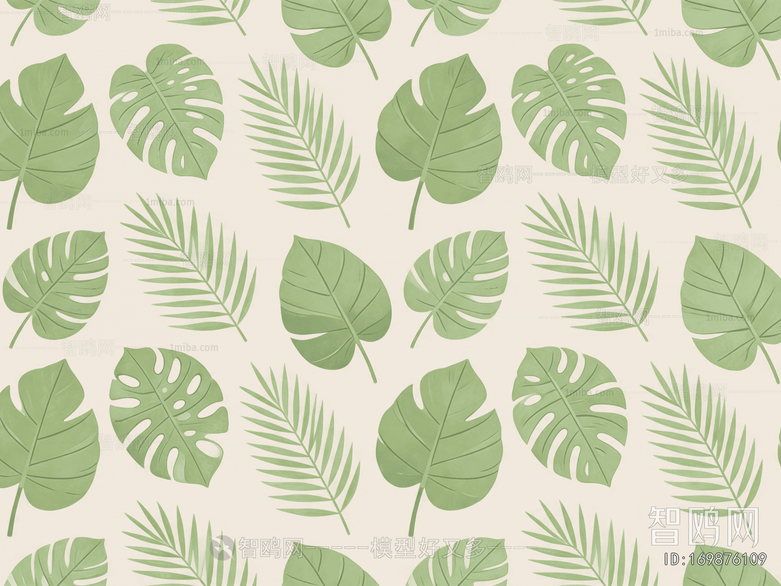 Animal And Plant Pattern Wallpaper