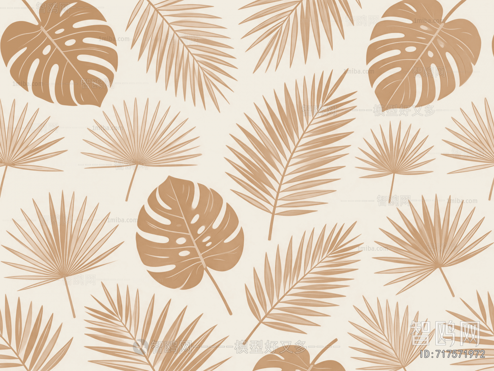 Animal And Plant Pattern Wallpaper