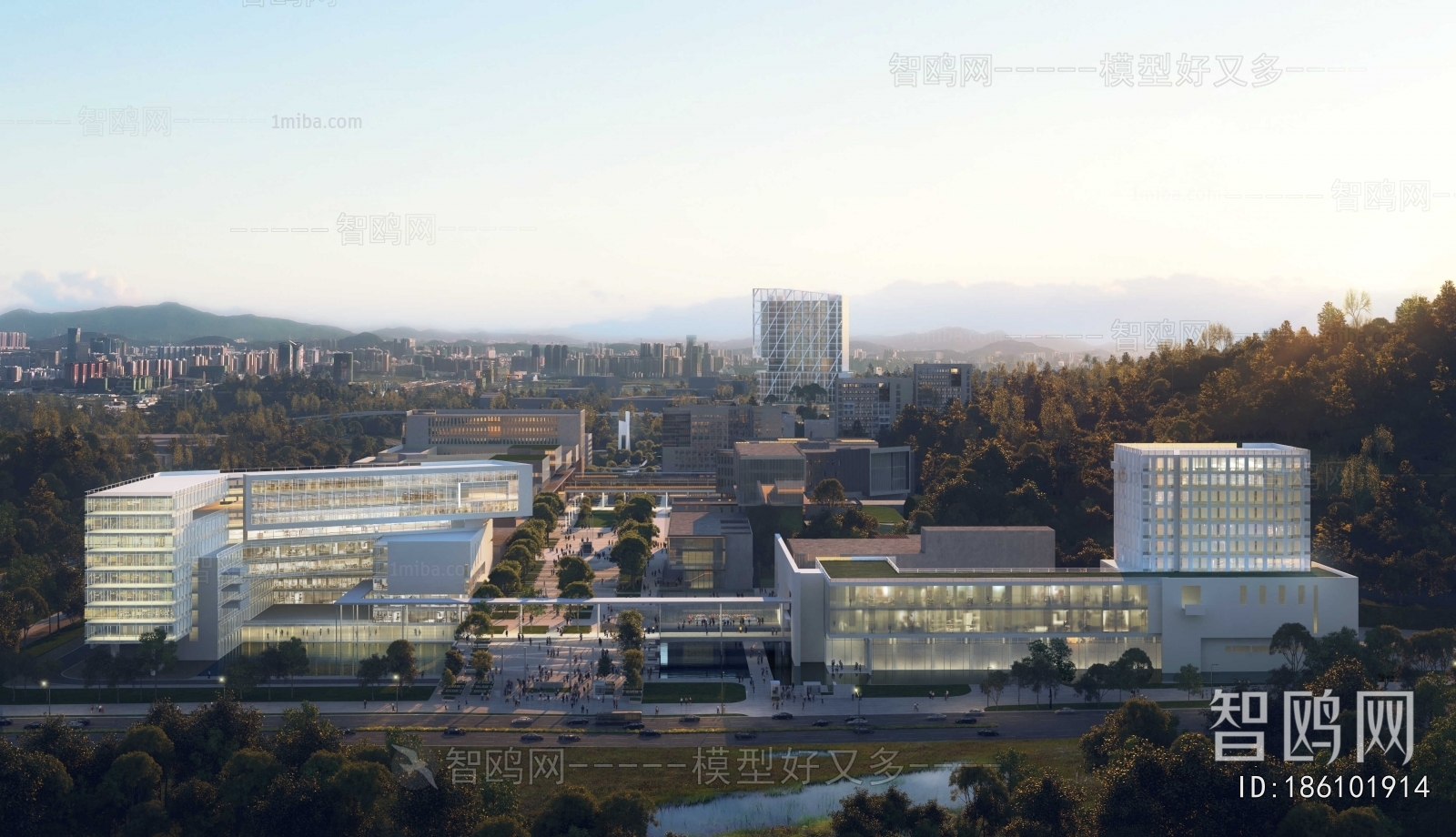 Modern Architectural Bird's-eye View Planning