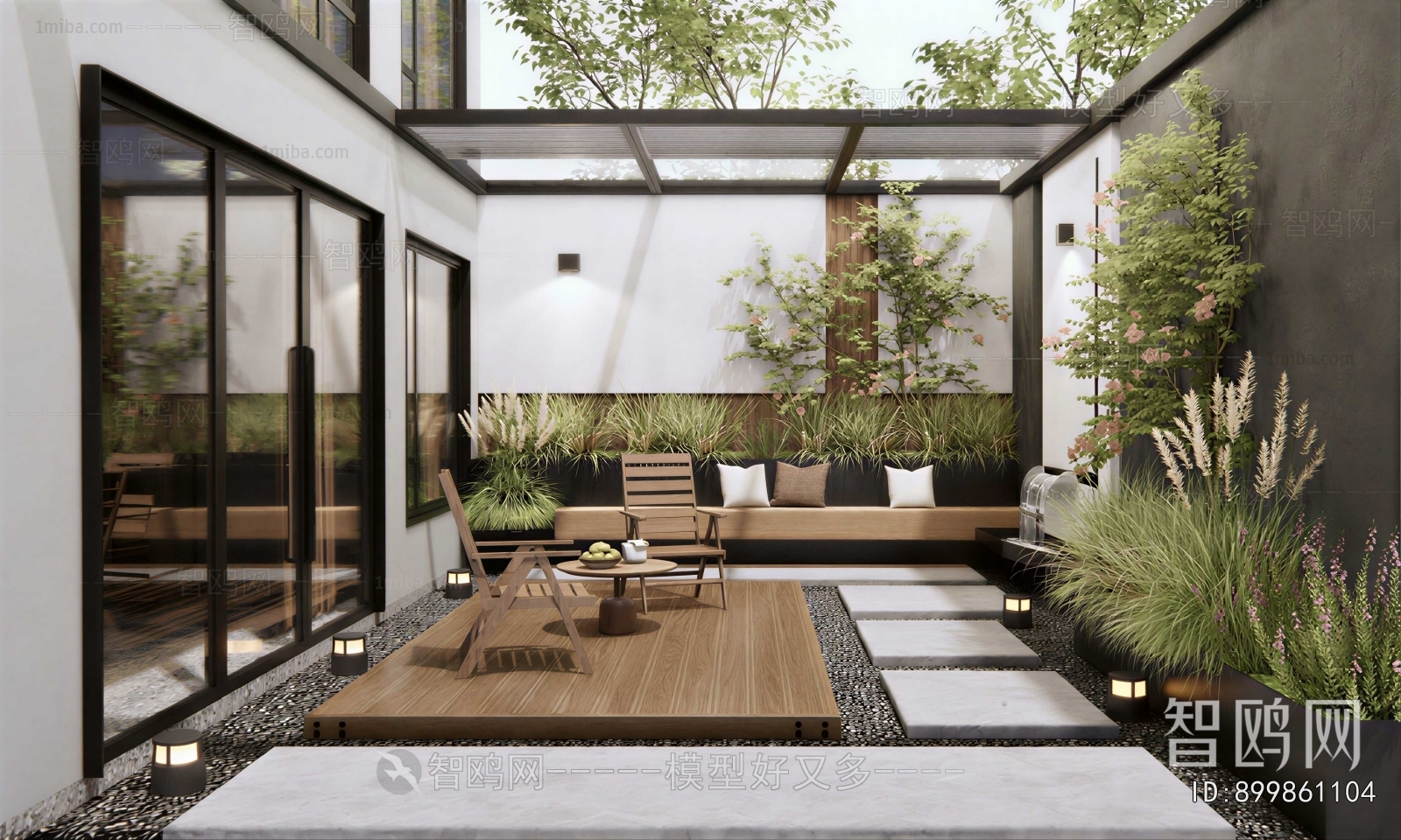 Modern Courtyard/landscape