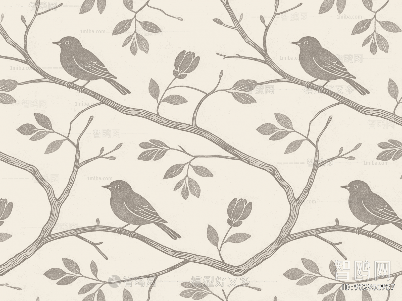 Animal And Plant Pattern Wallpaper