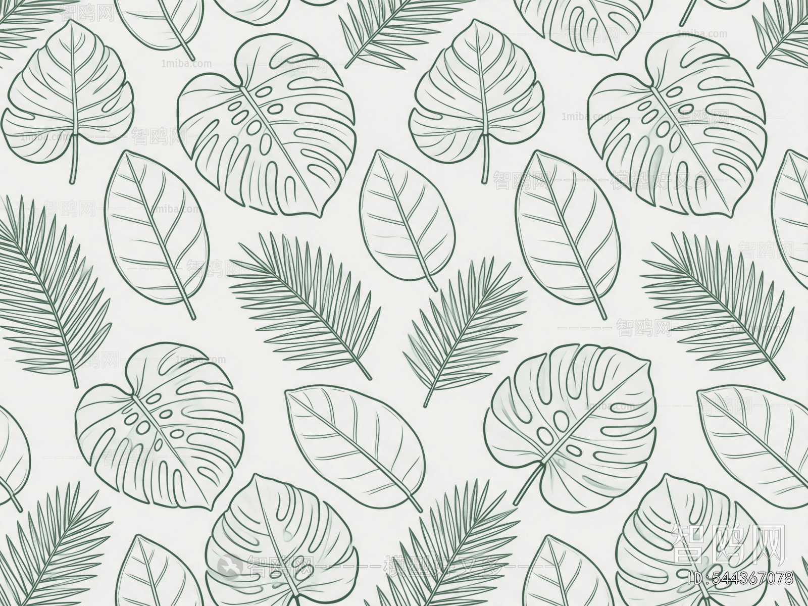 Animal And Plant Pattern Wallpaper