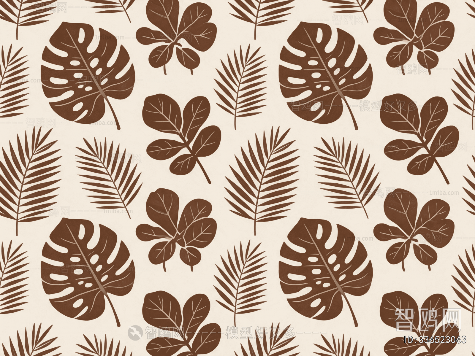 Animal And Plant Pattern Wallpaper