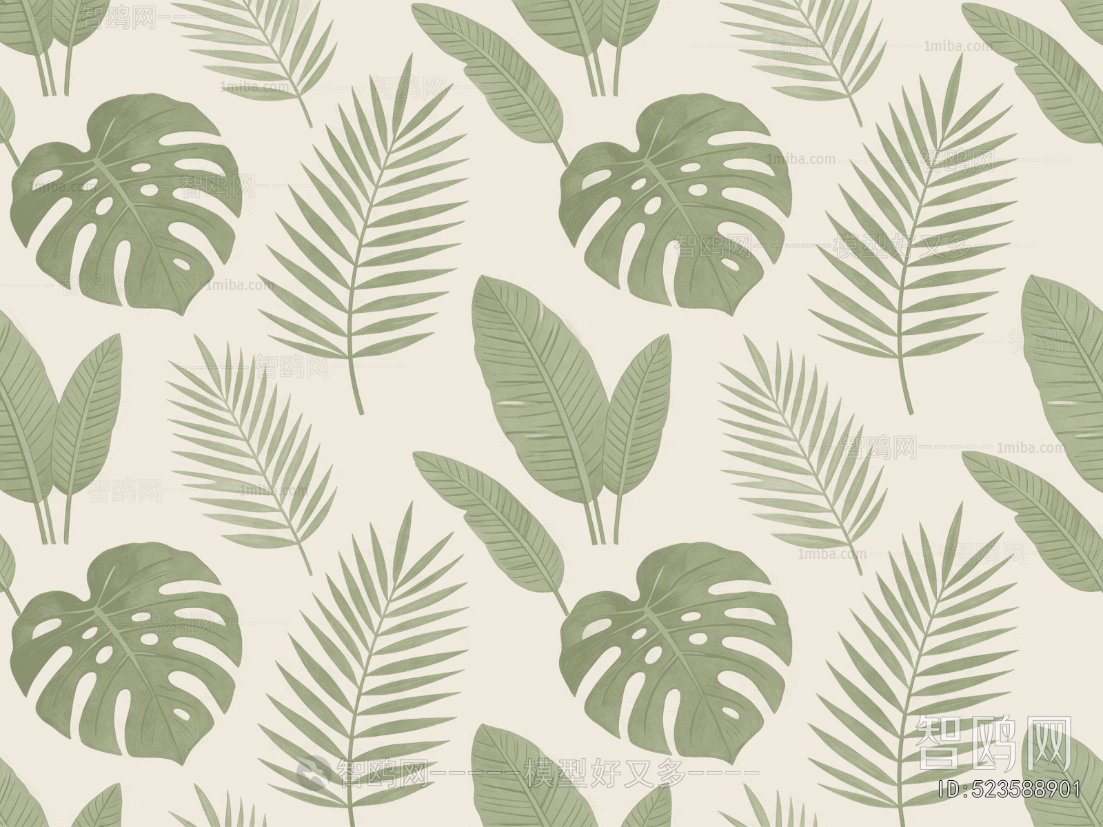 Animal And Plant Pattern Wallpaper
