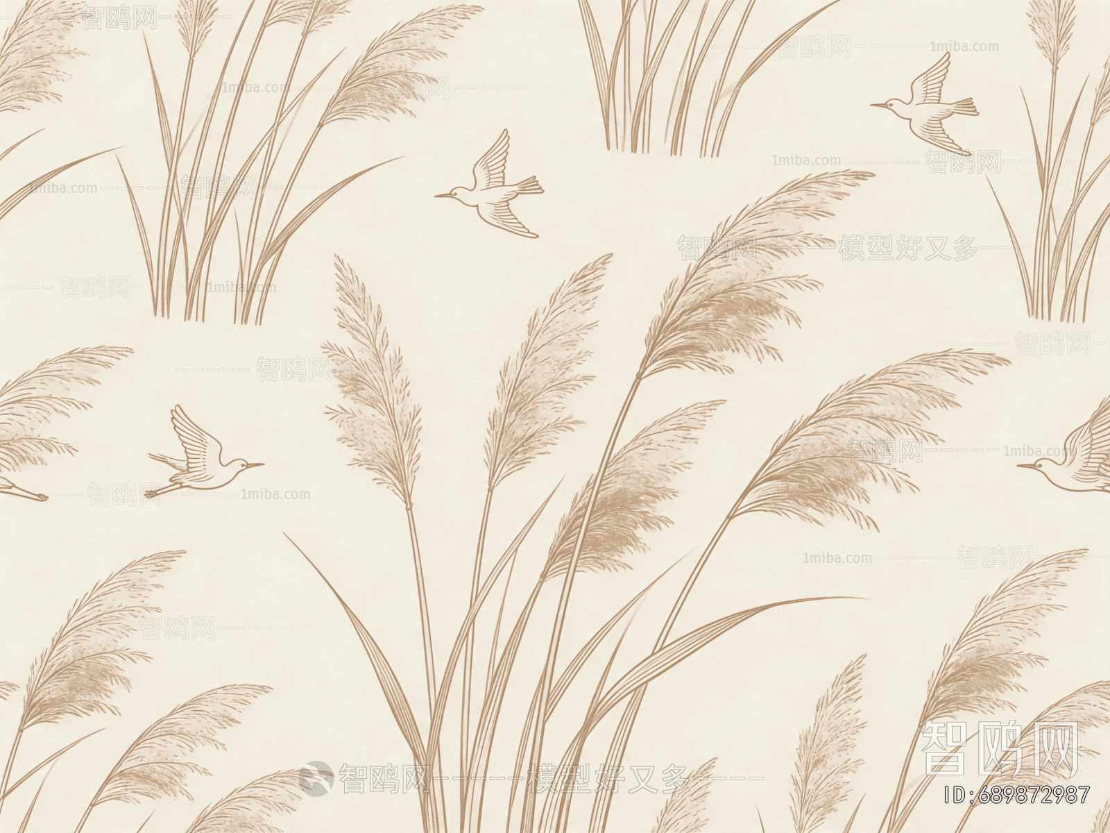 Animal And Plant Pattern Wallpaper