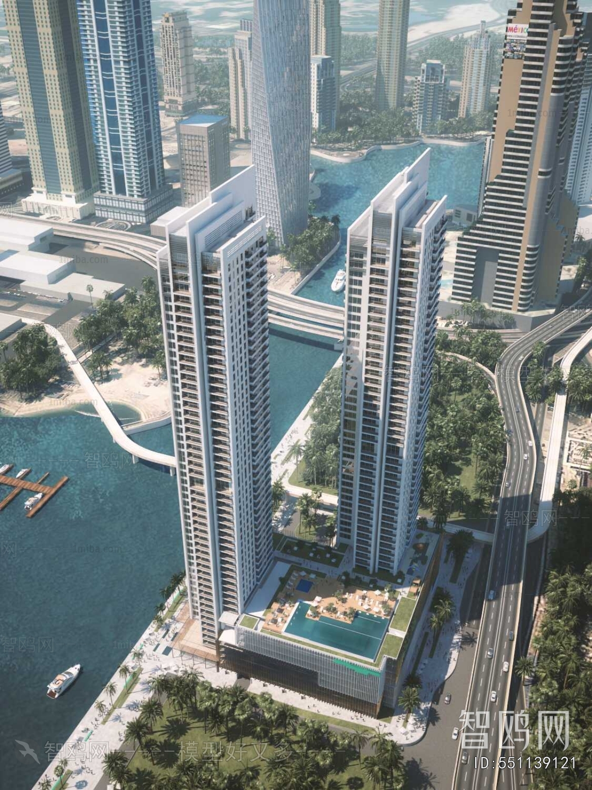 Modern Architectural Bird's-eye View Planning