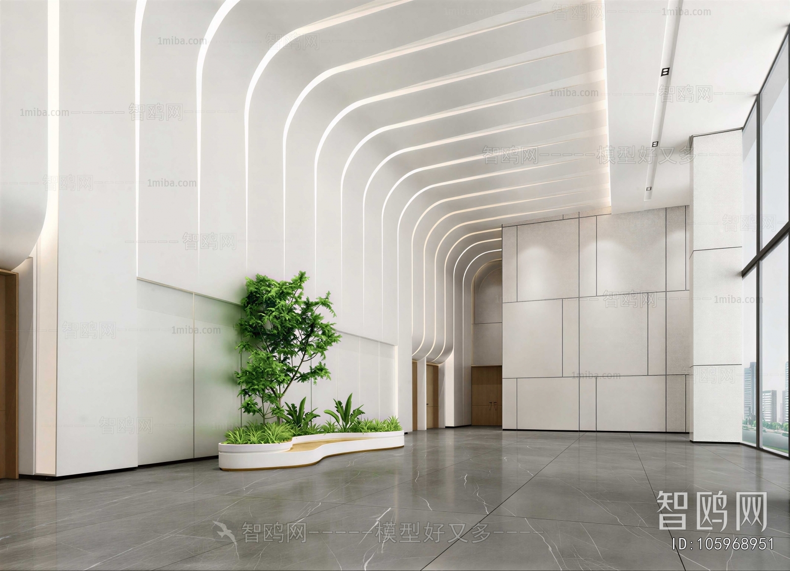 Modern Office Reception Desk