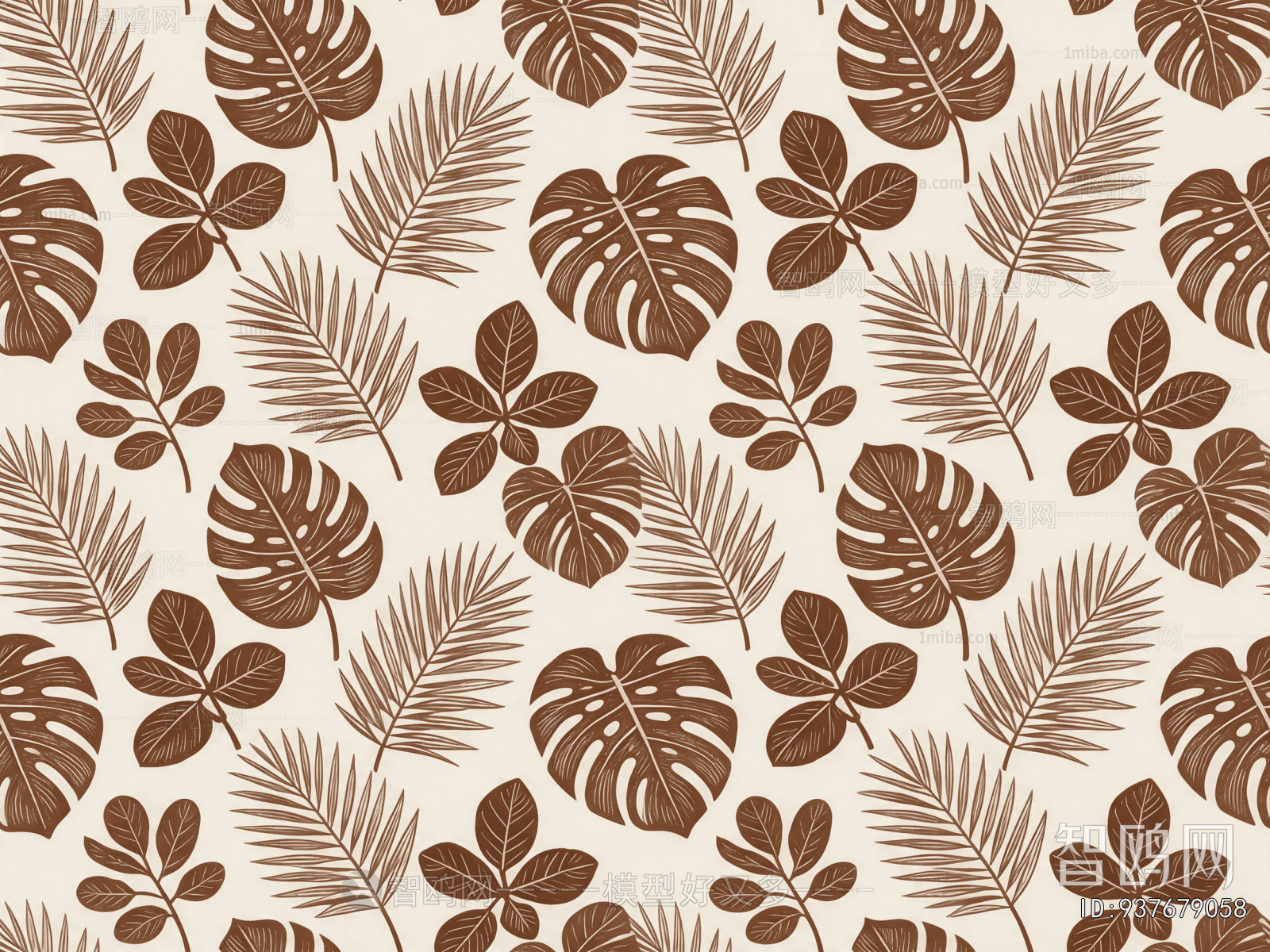 Animal And Plant Pattern Wallpaper