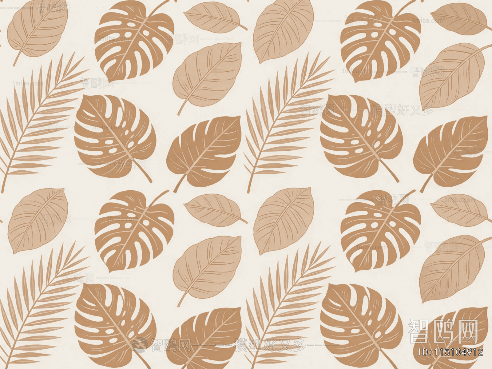 Animal And Plant Pattern Wallpaper