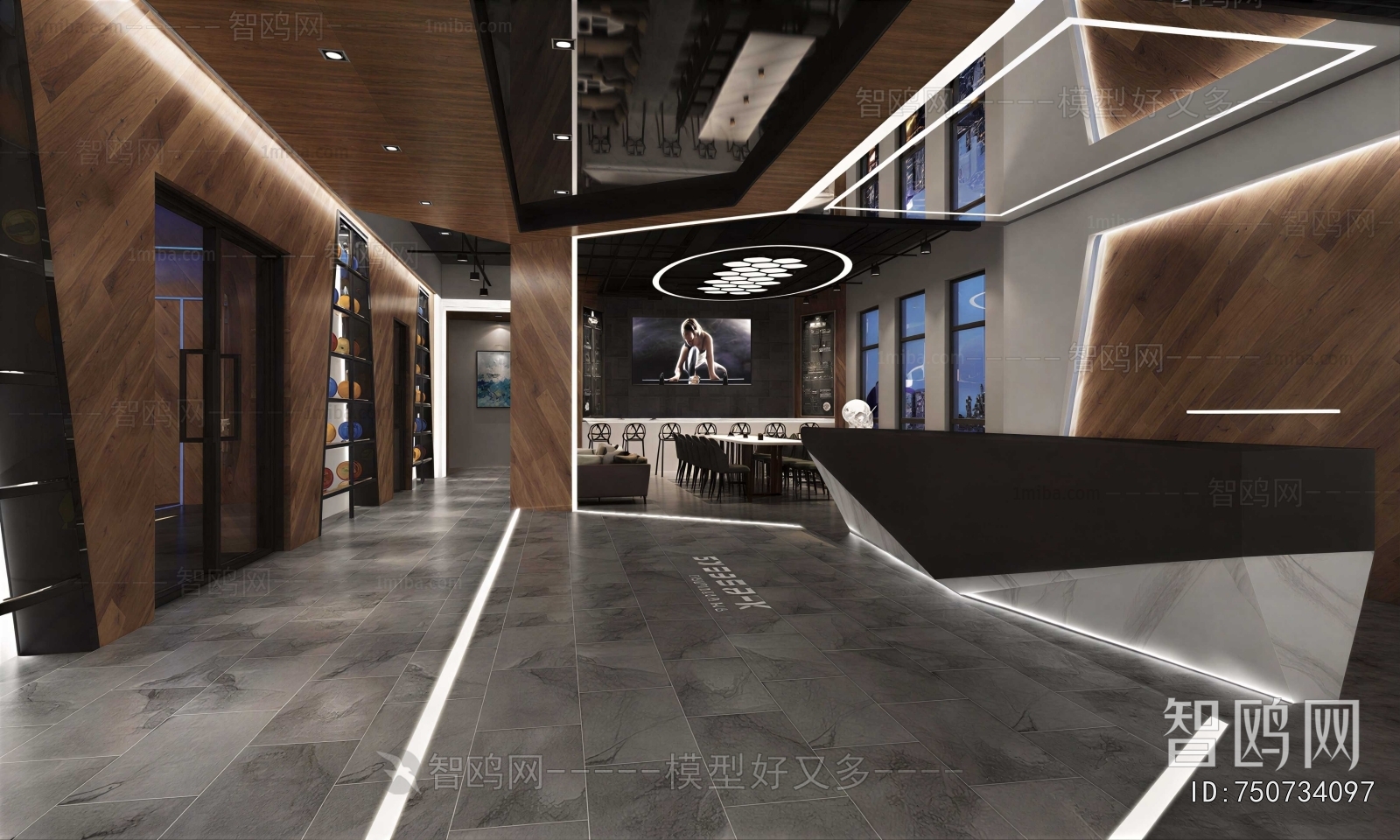 Modern Office Reception Desk