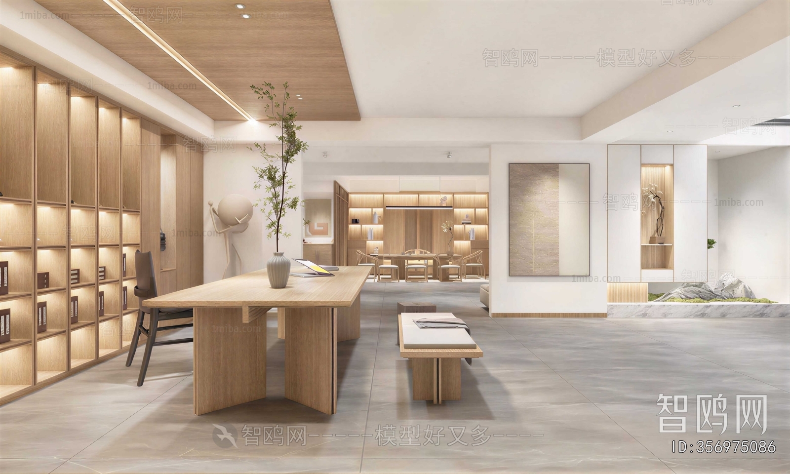New Chinese Style Study Space