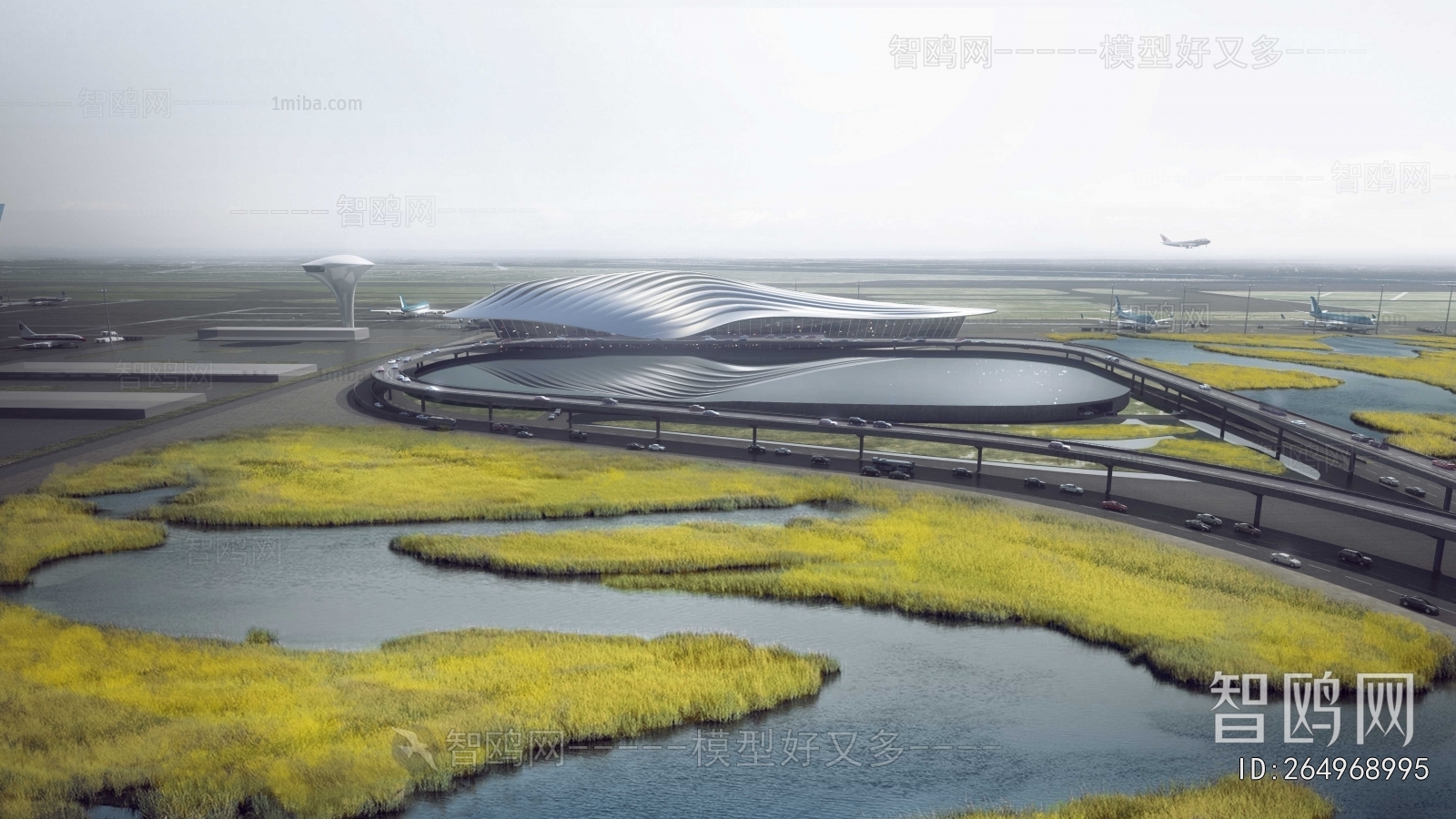 Modern Architectural Bird's-eye View Planning