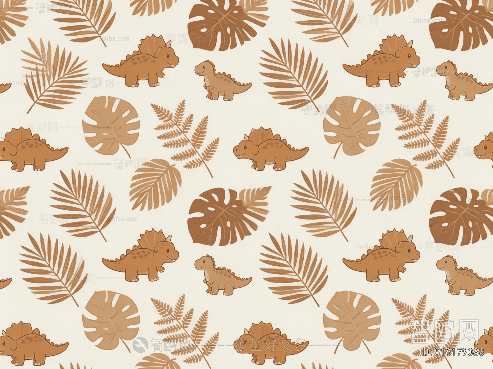 Animal And Plant Pattern Wallpaper