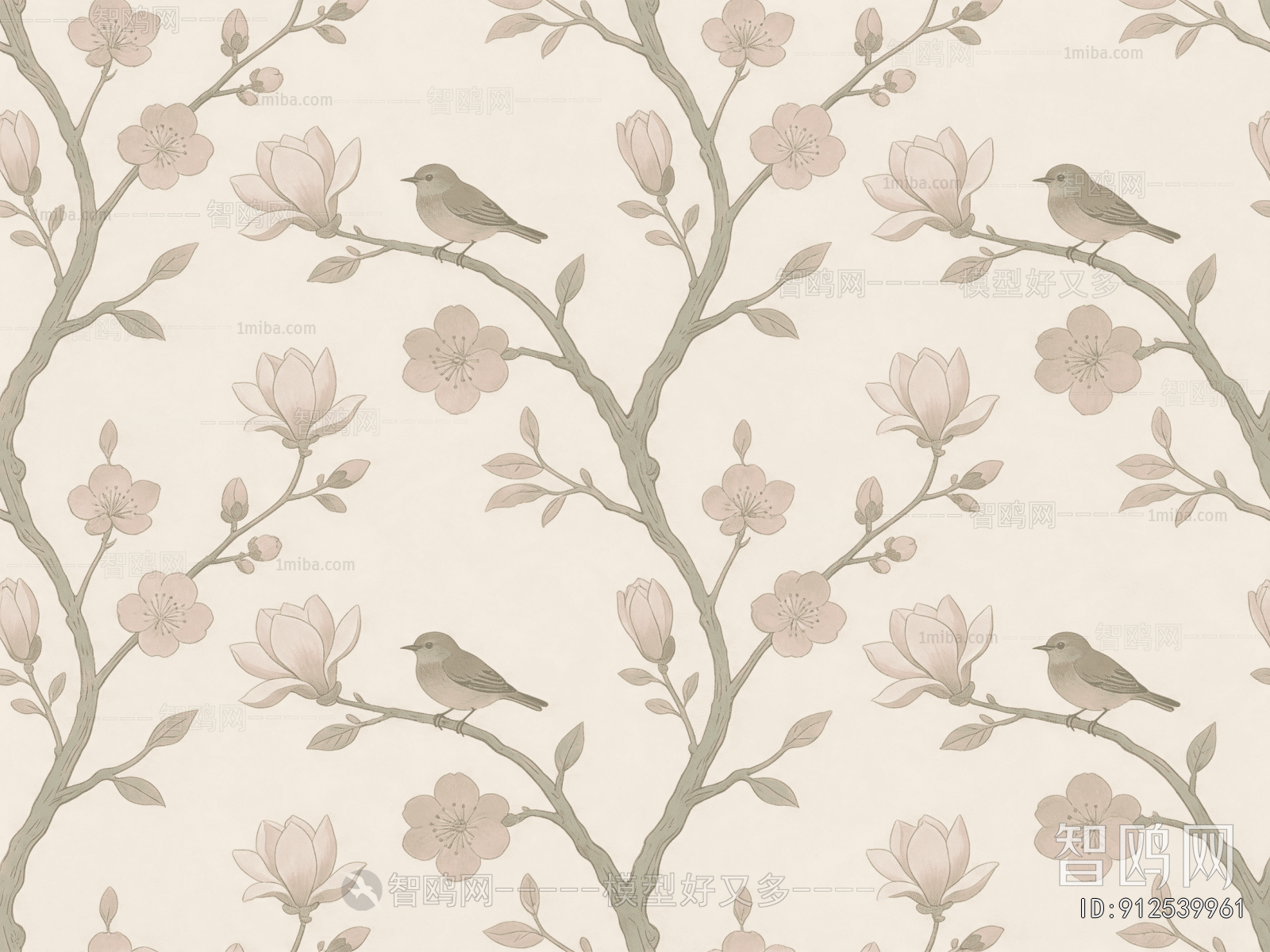 Animal And Plant Pattern Wallpaper