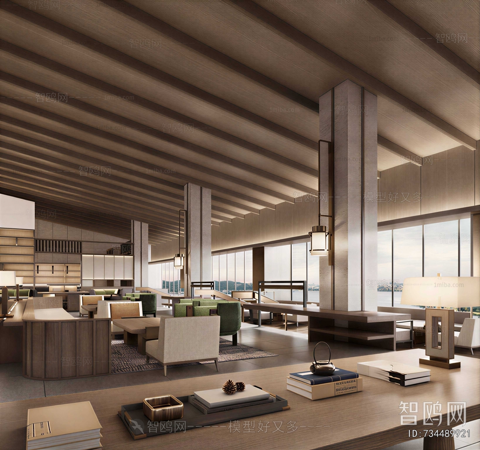 New Chinese Style Office Rest Area