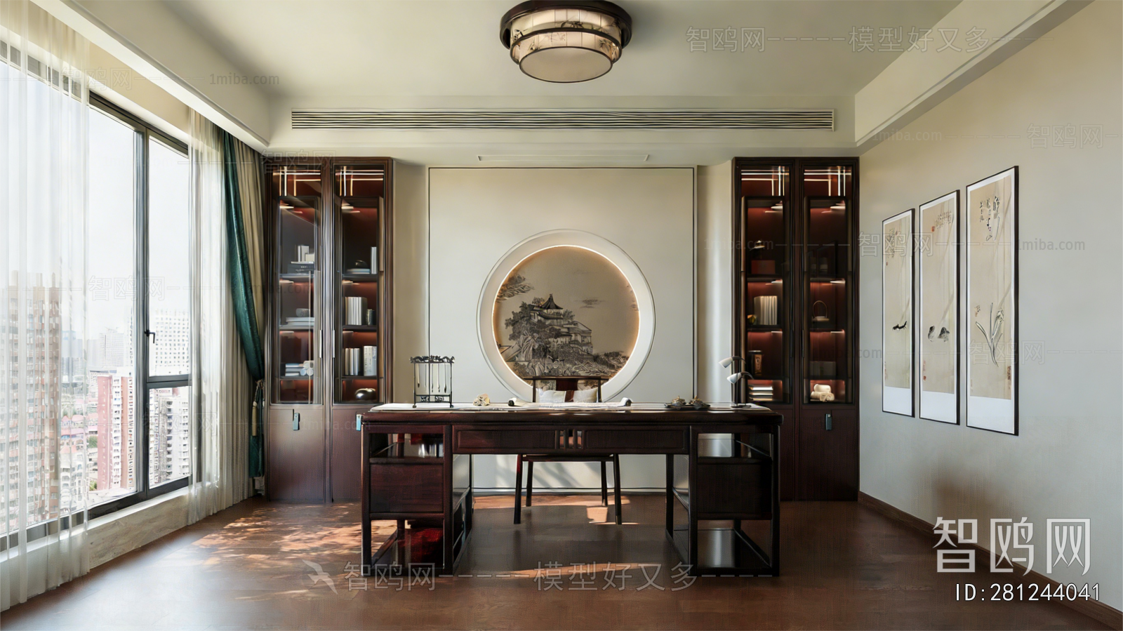 New Chinese Style Study Space