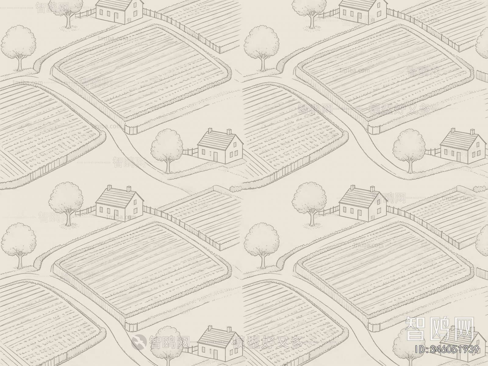 Animal And Plant Pattern Wallpaper