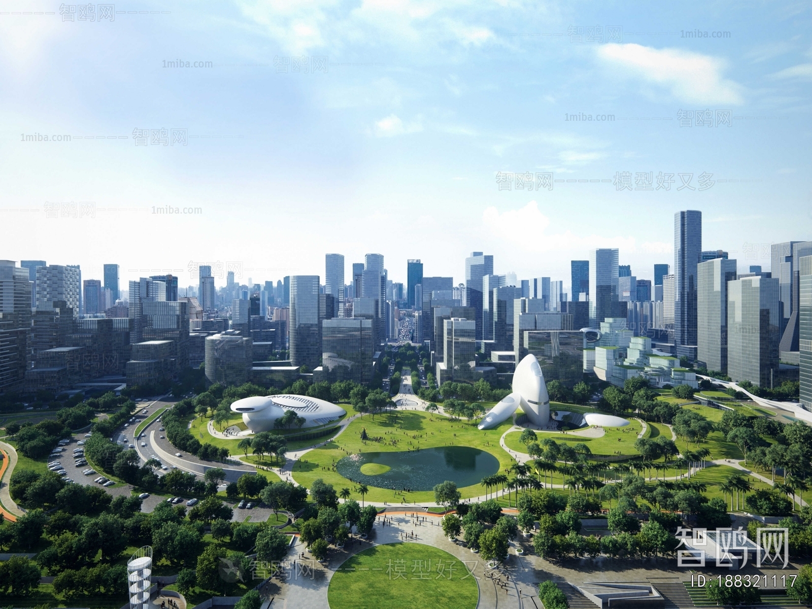 Modern Architectural Bird's-eye View Planning