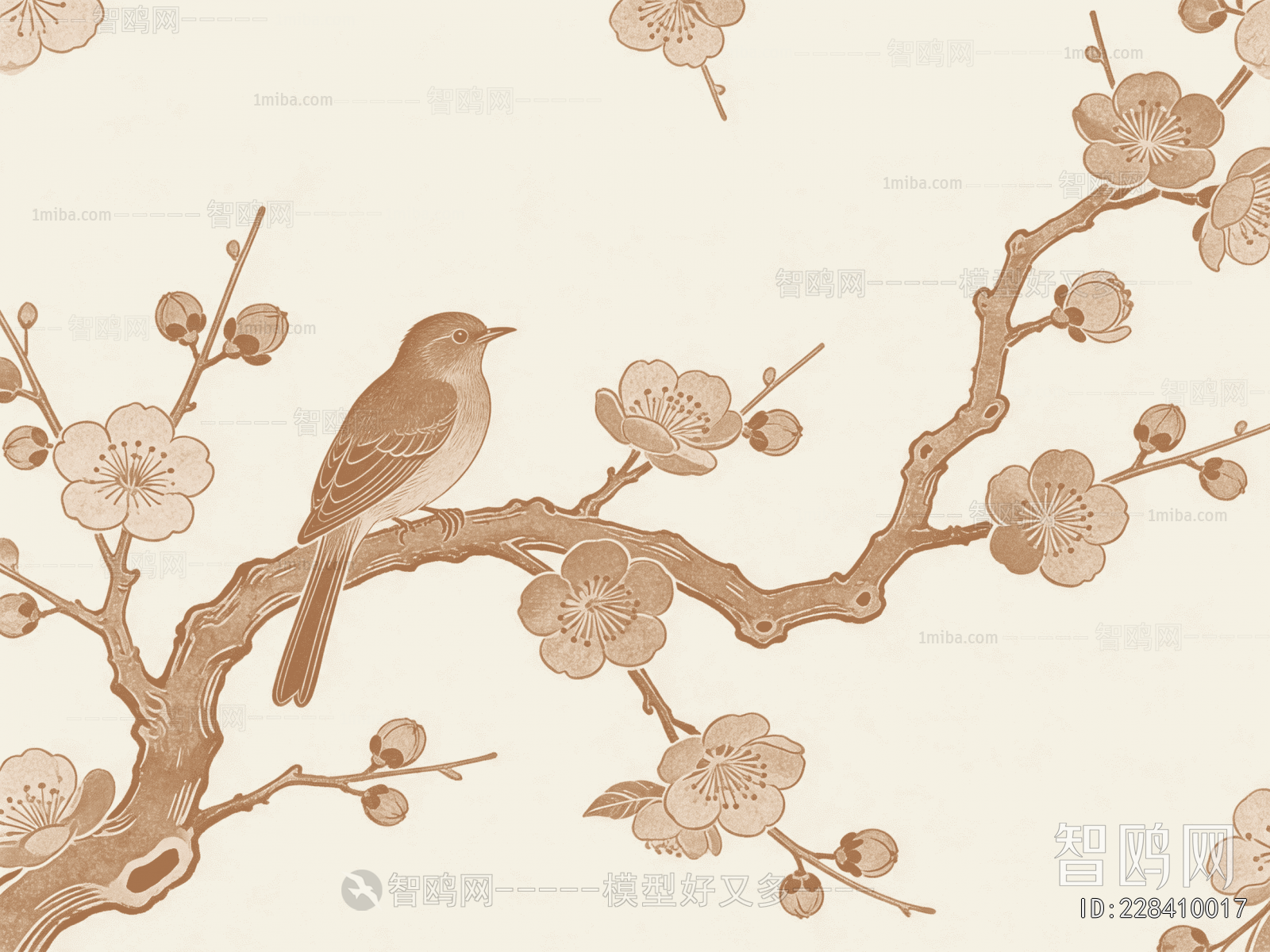 Animal And Plant Pattern Wallpaper