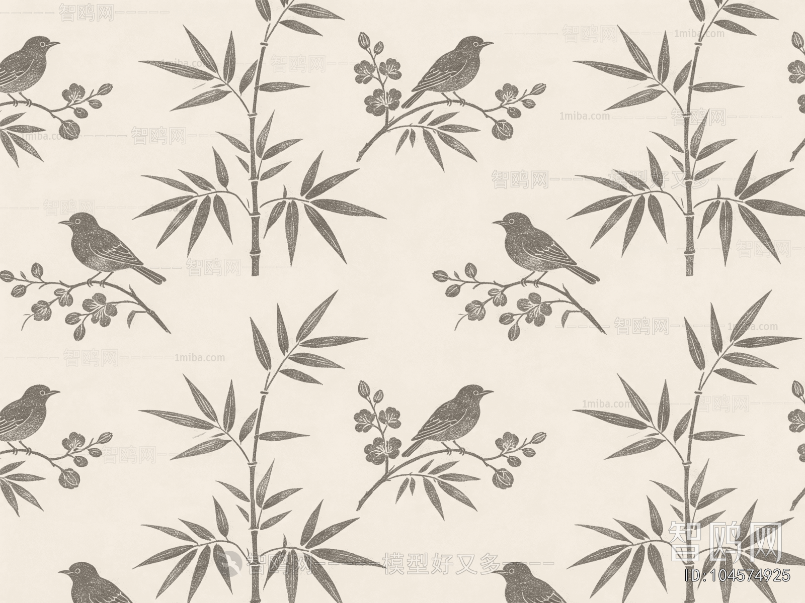 Animal And Plant Pattern Wallpaper