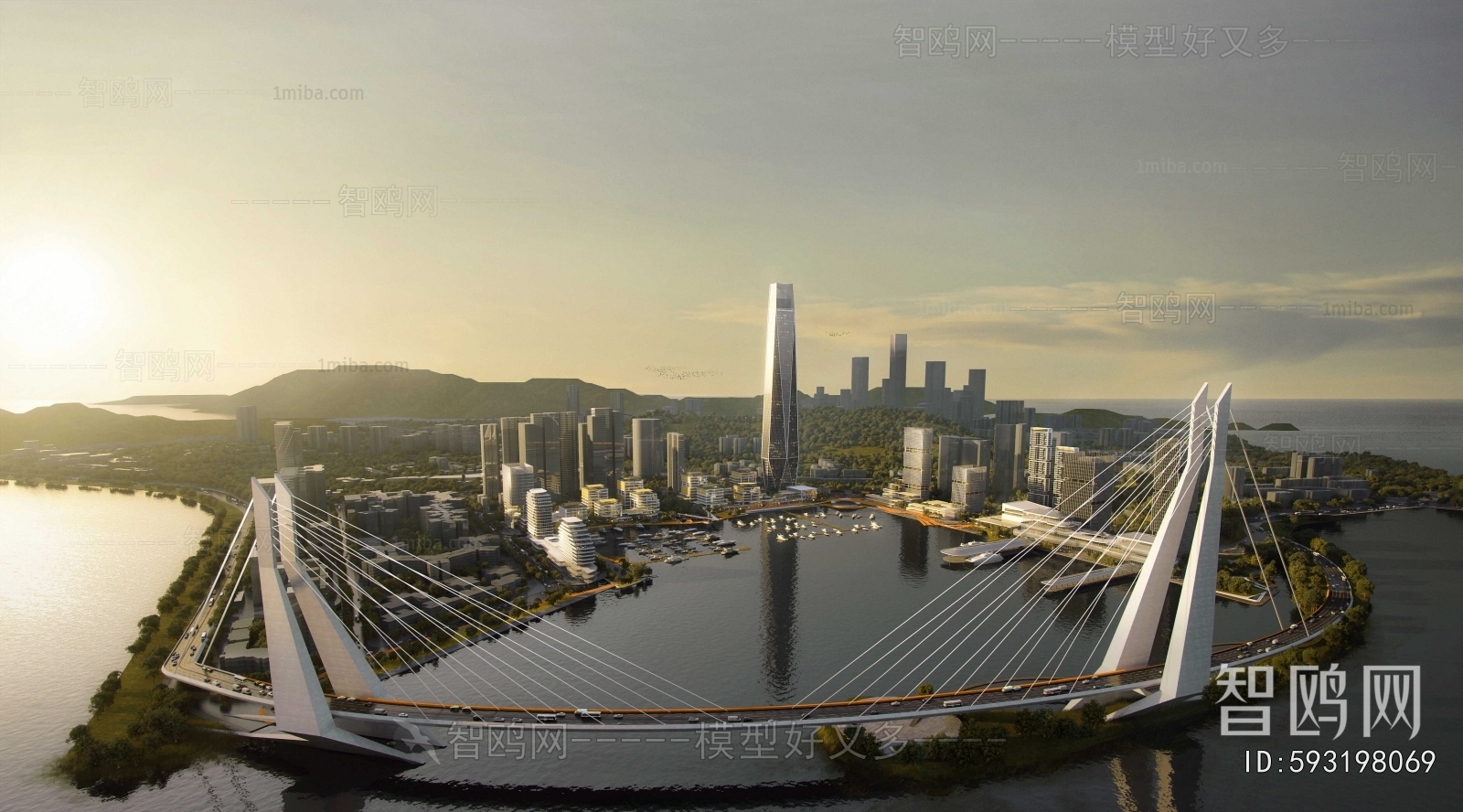Modern Architectural Bird's-eye View Planning