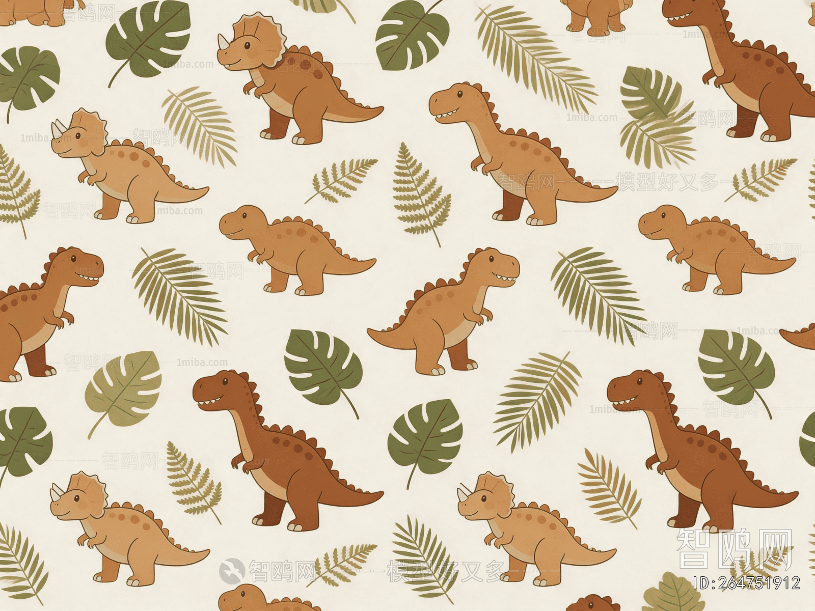 Animal And Plant Pattern Wallpaper