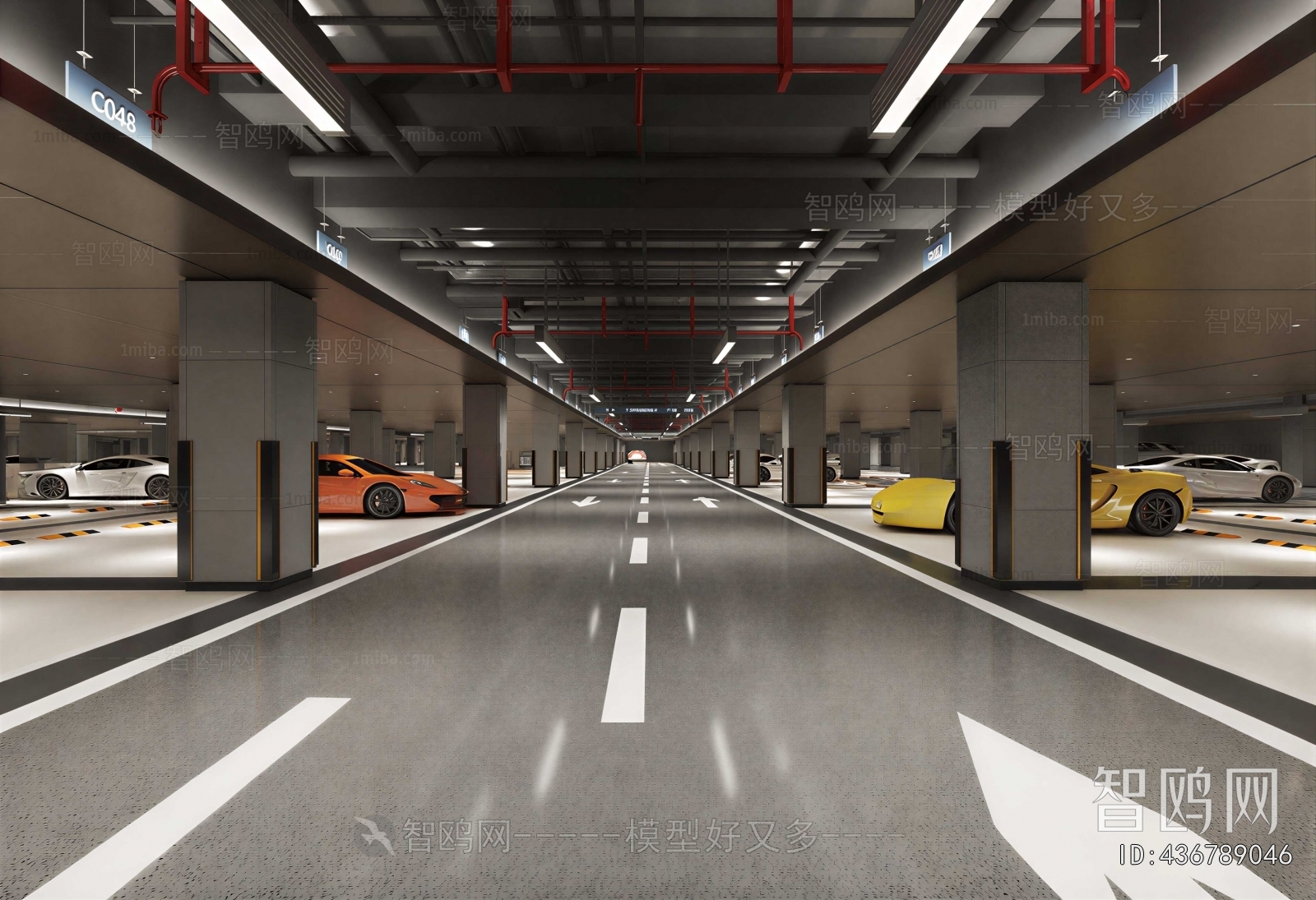Modern Underground Parking Lot