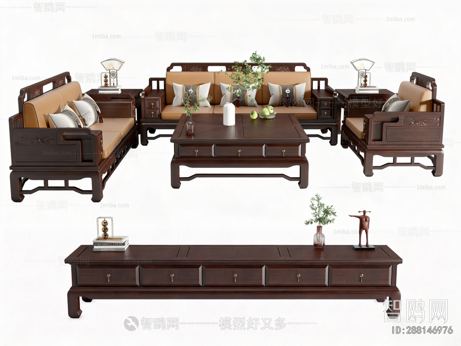 New Chinese Style Sofa Combination