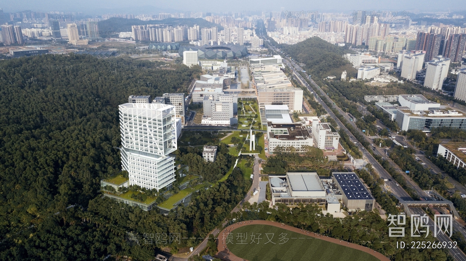 Modern Architectural Bird's-eye View Planning