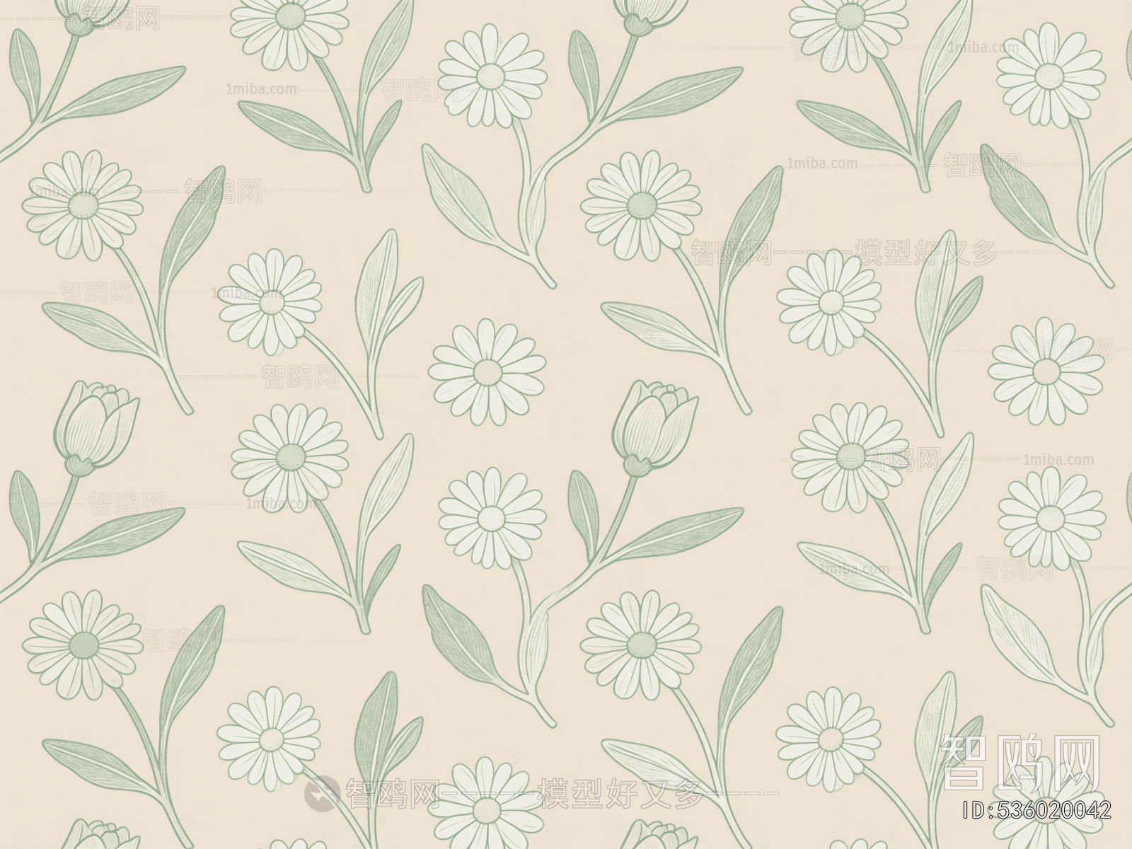 Animal And Plant Pattern Wallpaper