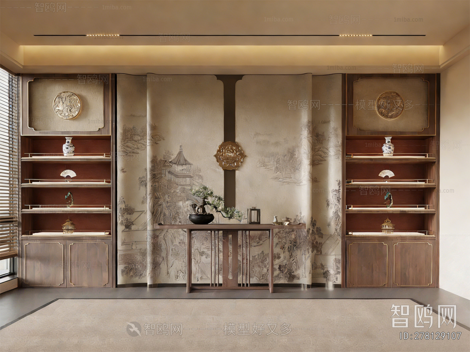 New Chinese Style TV Wall