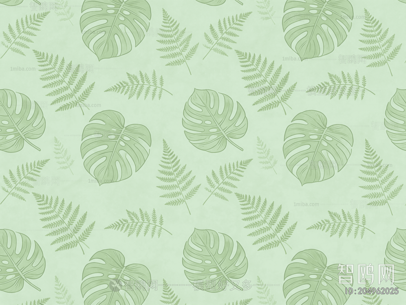 Animal And Plant Pattern Wallpaper