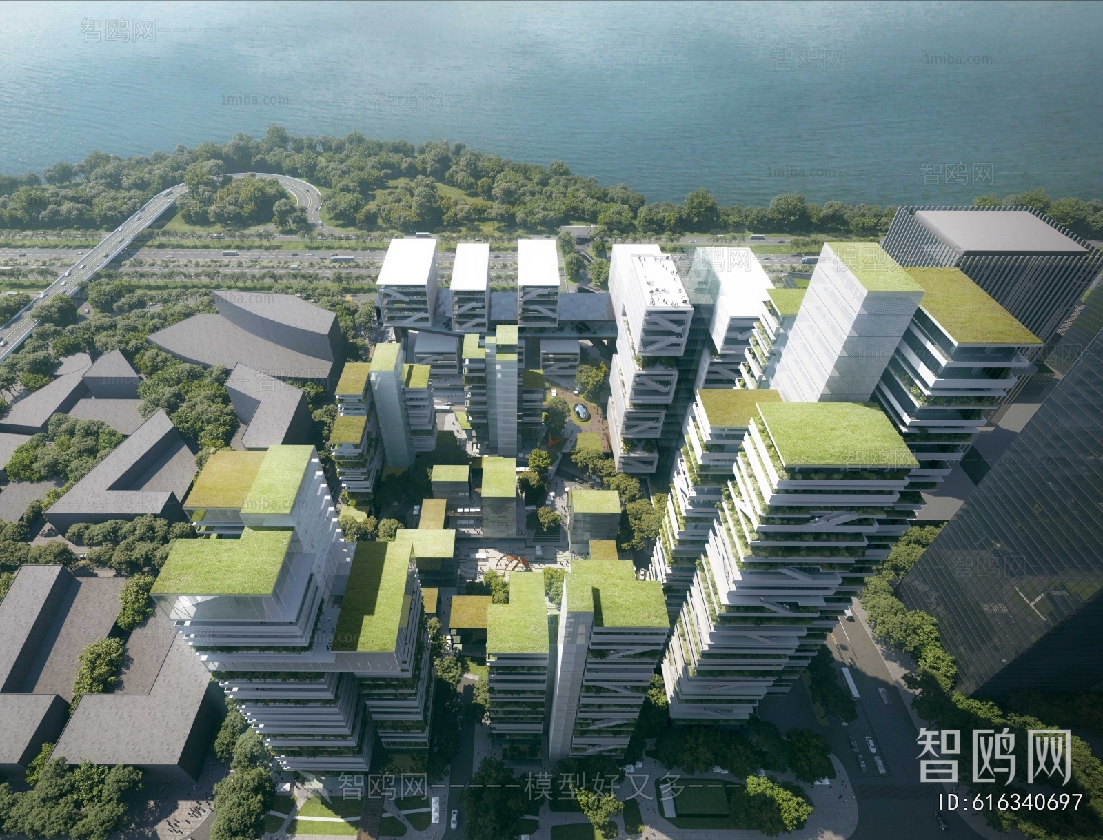 Modern Architectural Bird's-eye View Planning