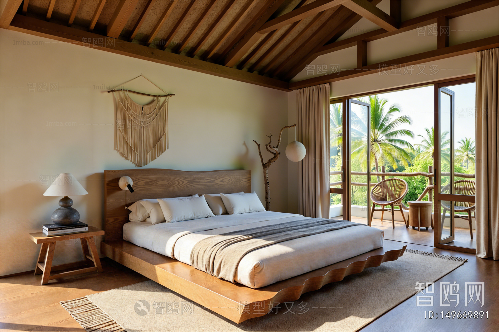 Wabi-sabi Style Bedroom
