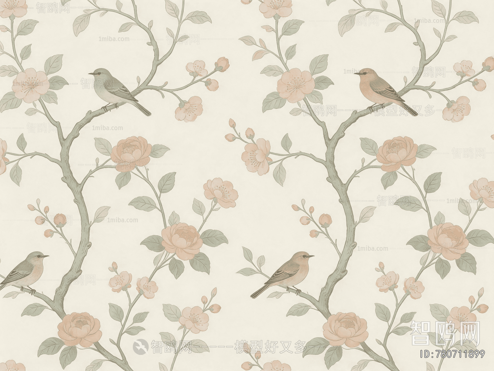 Animal And Plant Pattern Wallpaper