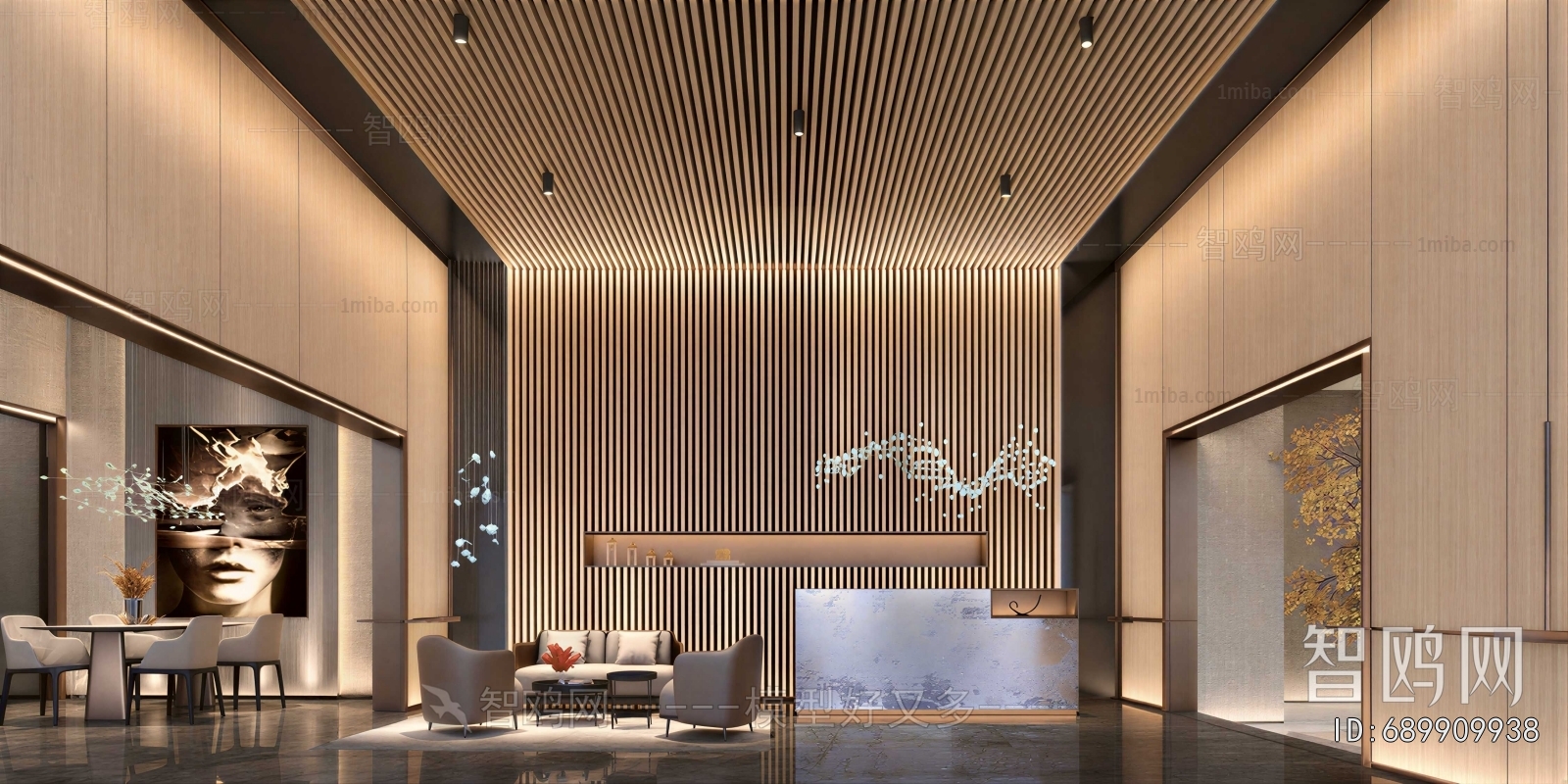 Modern Office Reception Desk