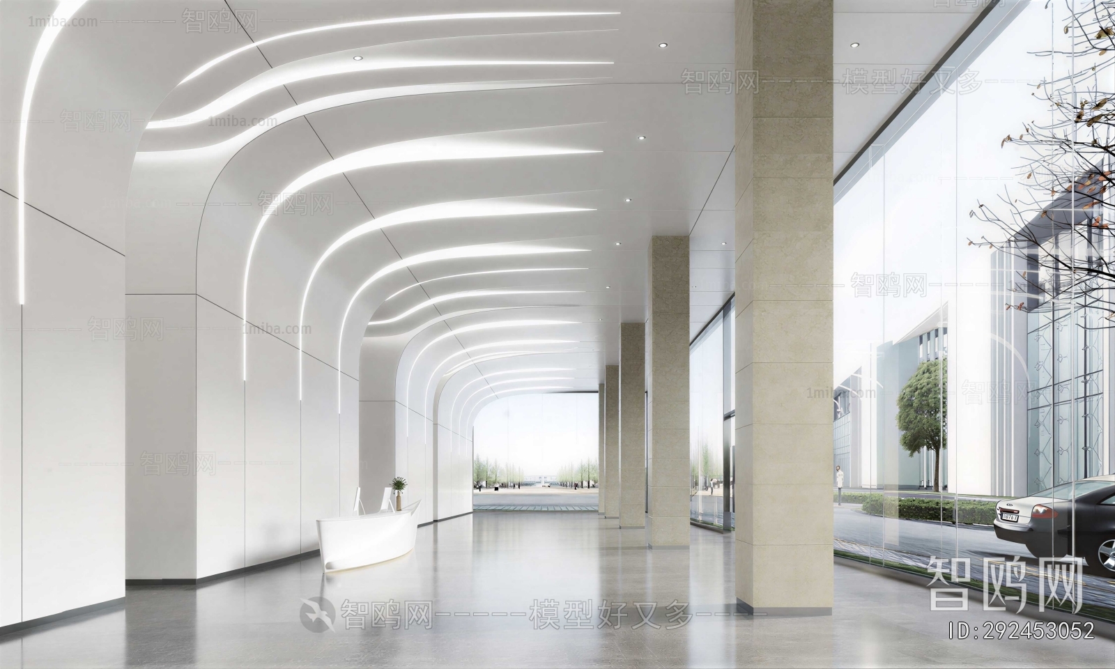 Modern Office Reception Desk