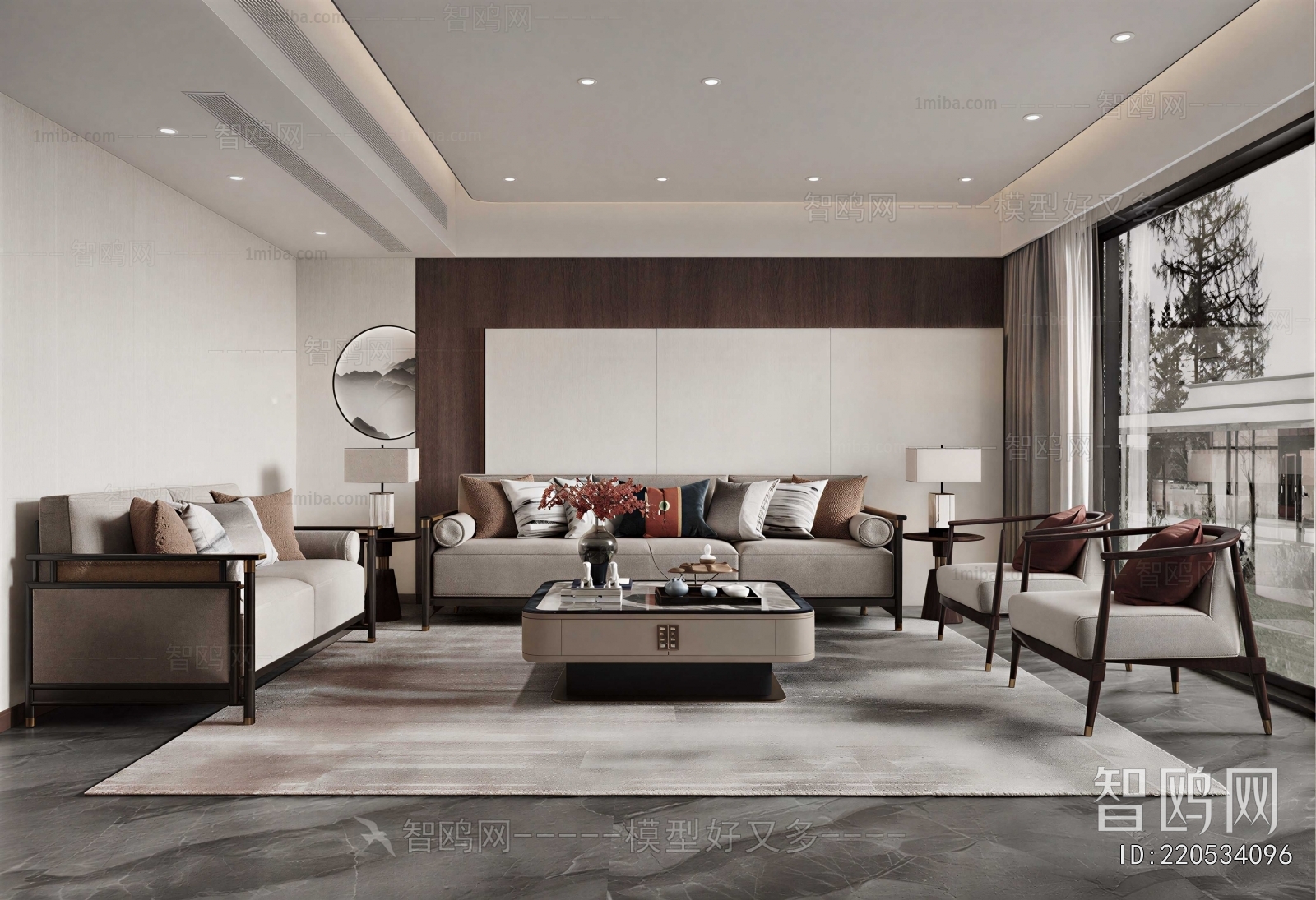 New Chinese Style A Living Room