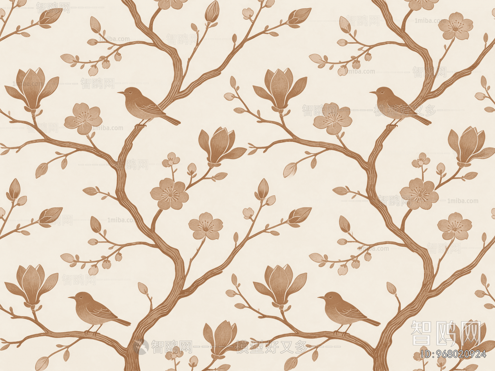Animal And Plant Pattern Wallpaper