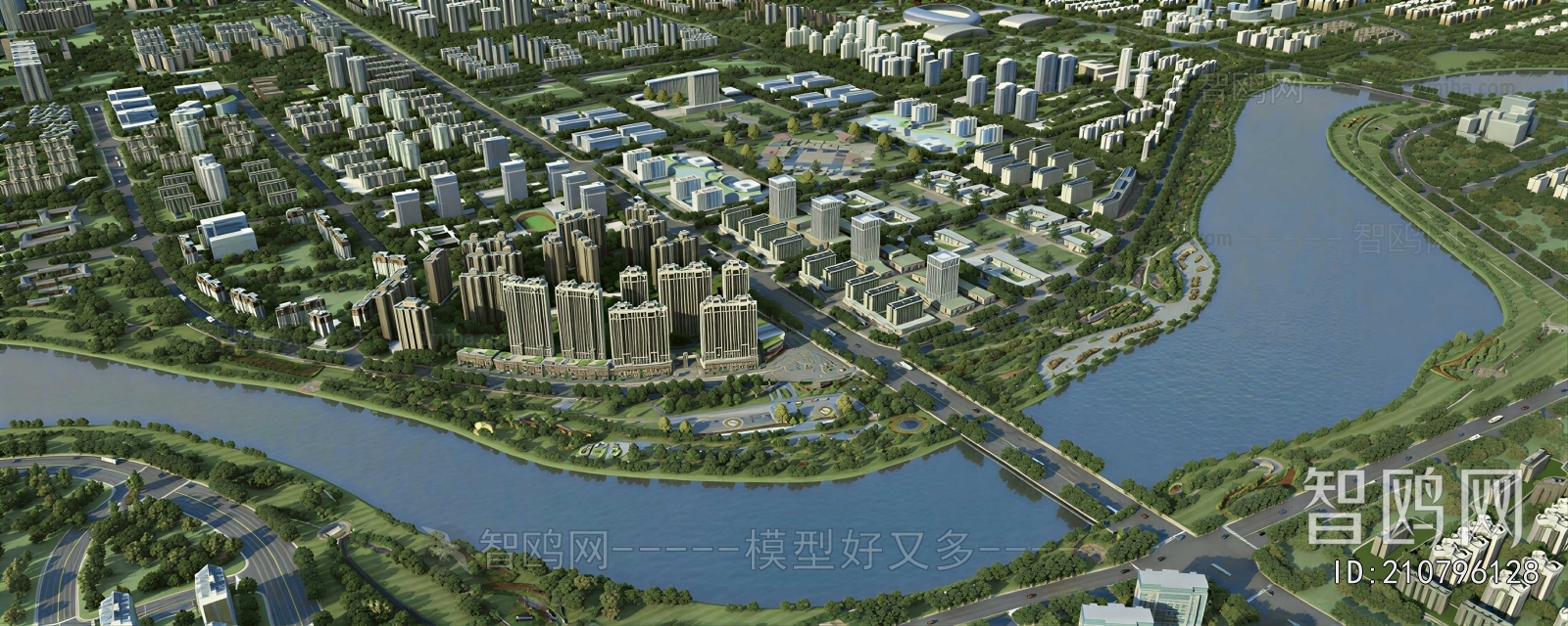Modern Architectural Bird's-eye View Planning